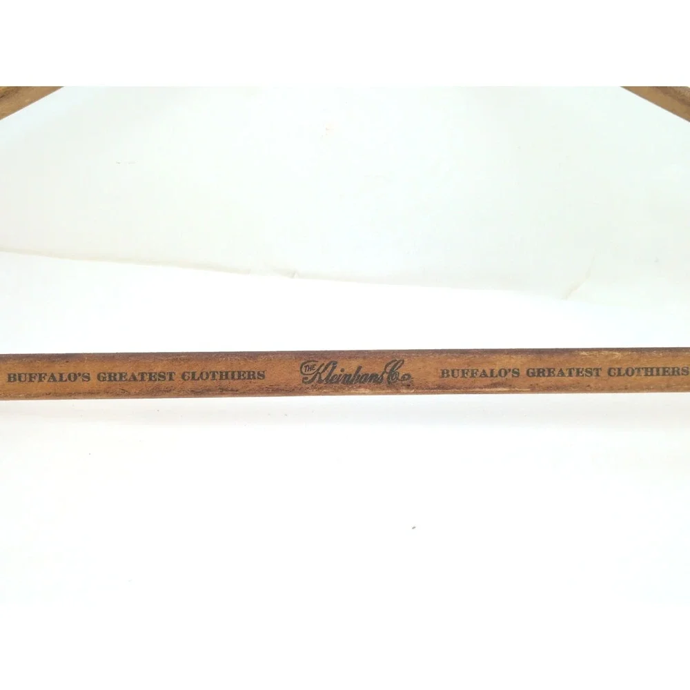 VTG Phoenix Wooden Hanger 1940s THE KLEINHANS CO Buffalo Clothier New York NY
